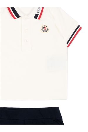 Set with tricolor hem in cotton piquet MONCLER KIDS | L19518M000158496FF07